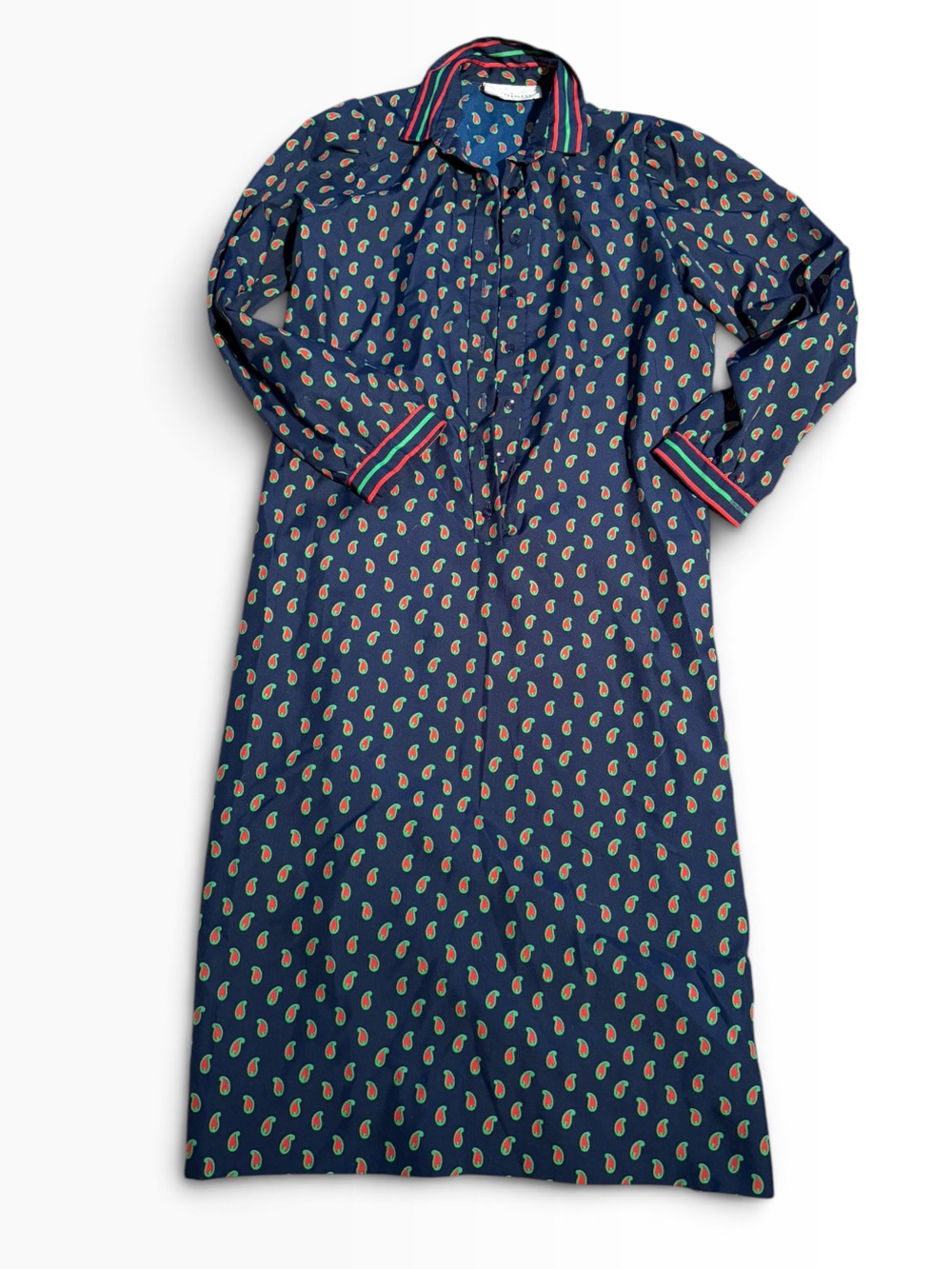 Vintage 70s lightweight washable midi dress M